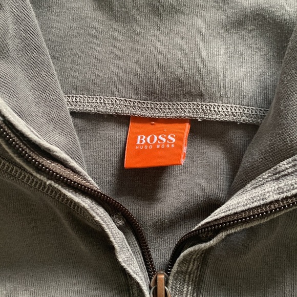 Boss Hugo Boss- XL gray lightweight pullover soft 3/4 zip up - Picture 2 of 8